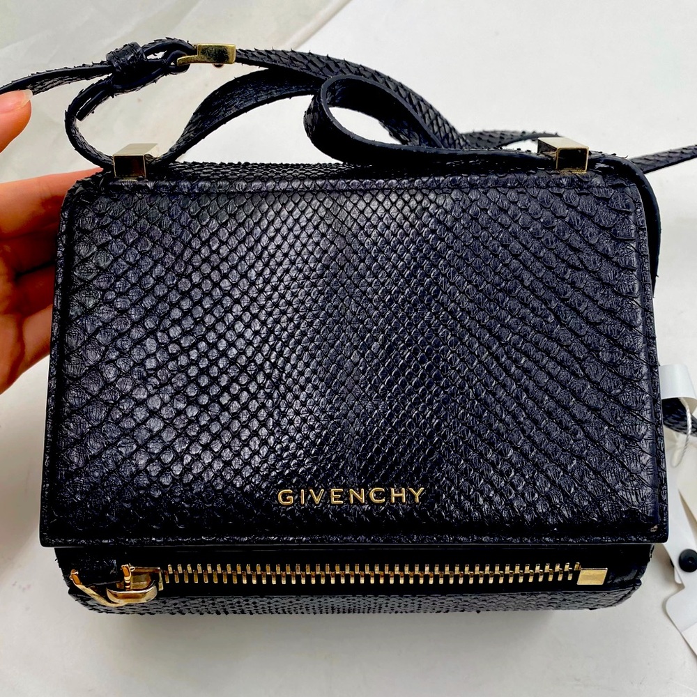 Authentic Givenchy pandora box Python leather bag